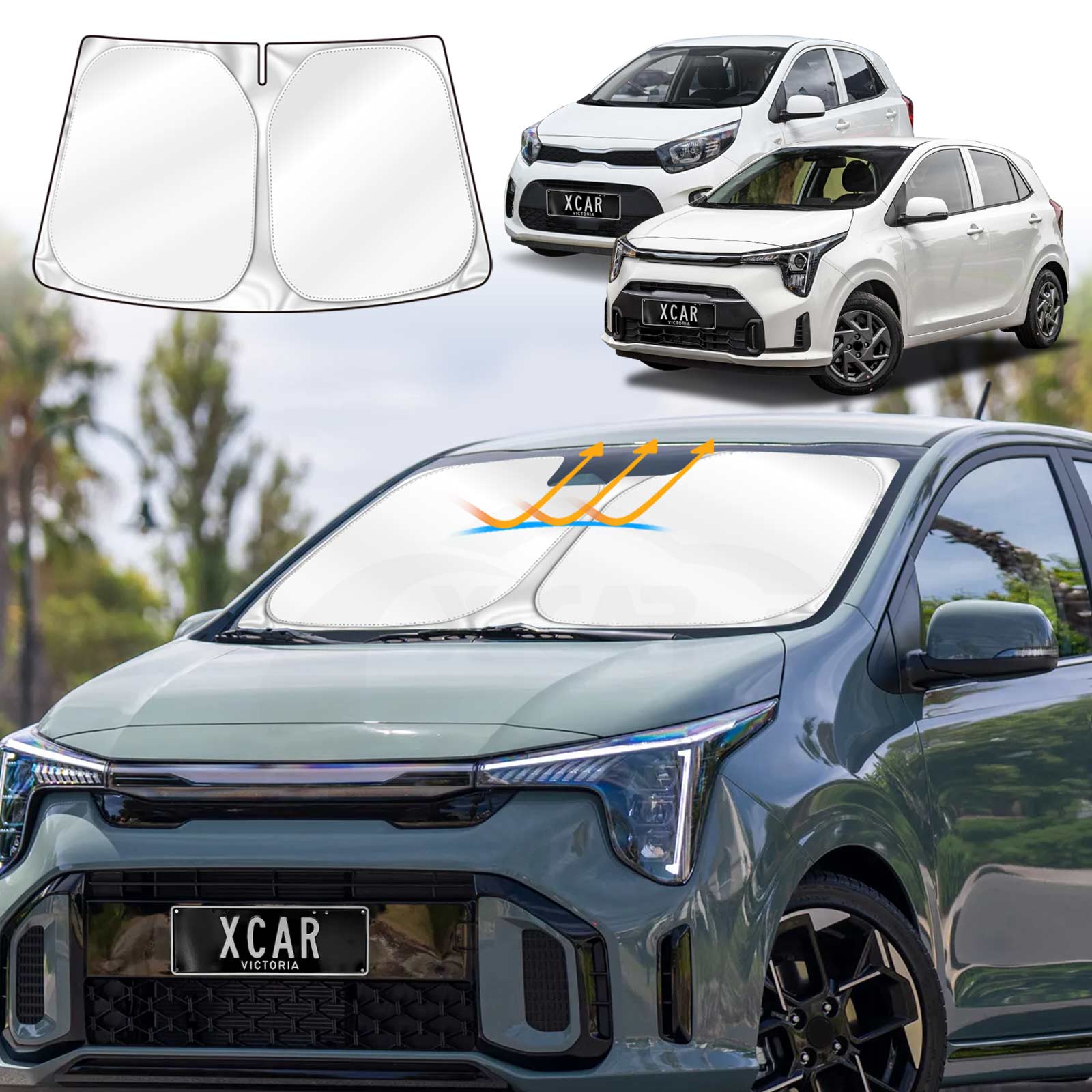 WindScreen  Sun Shade for Kia Picanto 2016-2025 WindShield Blind
