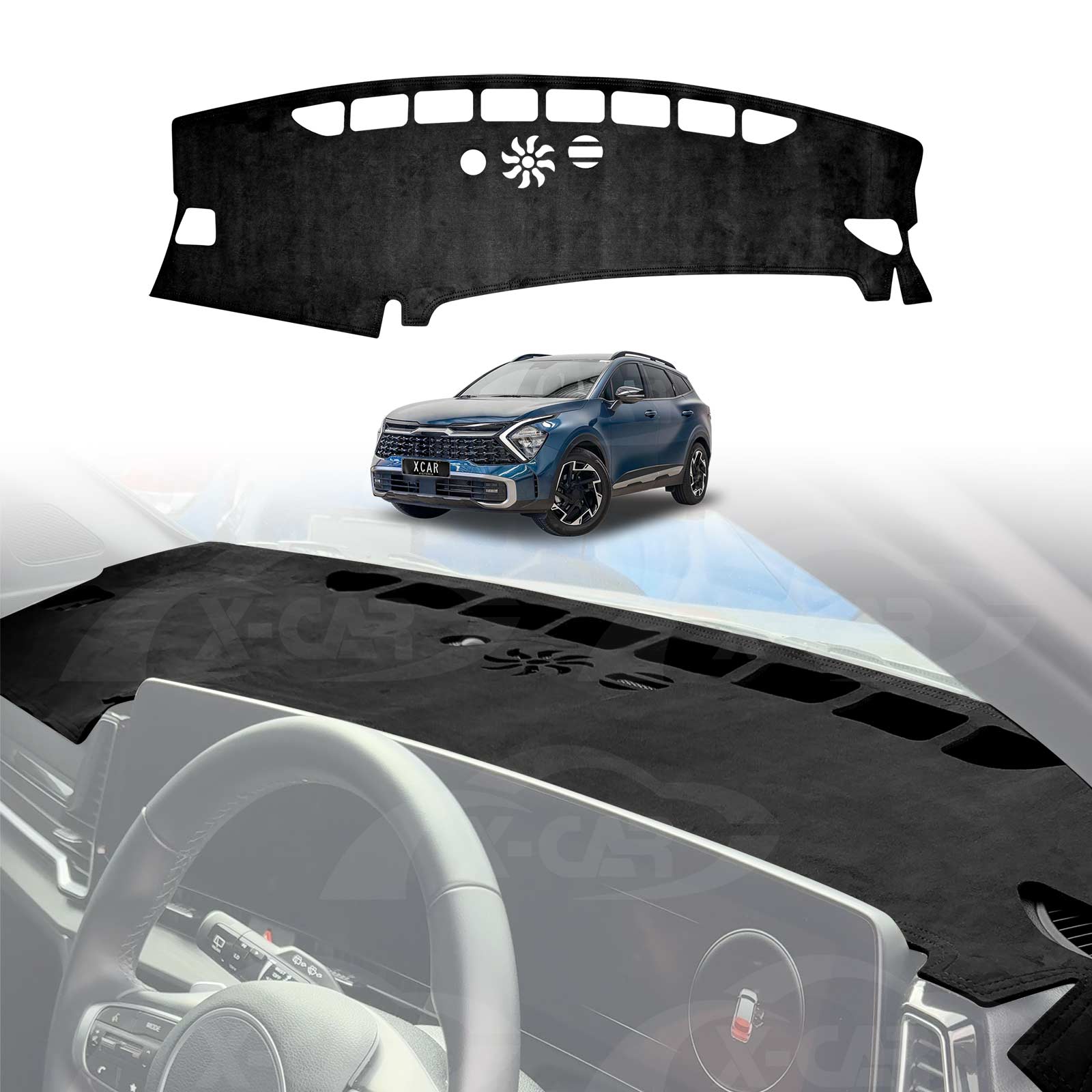 Dash Mat for Kia Sportage NQ5 2021-2025 Microfiber Non-Slip Pad Cover Interior Accessories