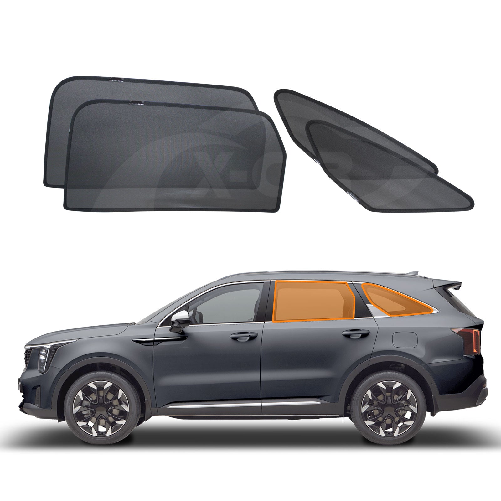 Magnetic Window Sun Shades for Kia Sorento 2020-Onwards