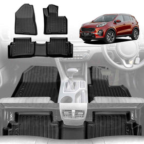 3D Floor Mats for Kia Sportage 2015-2022 All Weather Car Mats