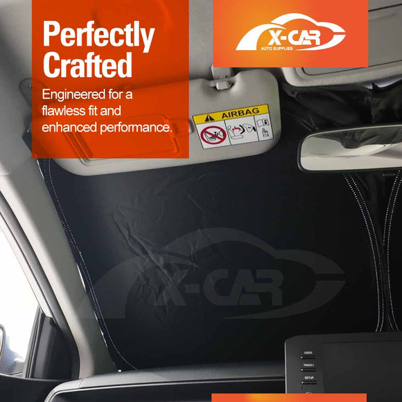 WindScreen Sun Shade for Kia Stonic 2020-Onwards Blocks UV Rays Foldable Custom Wind Screen Sun Visor Protector