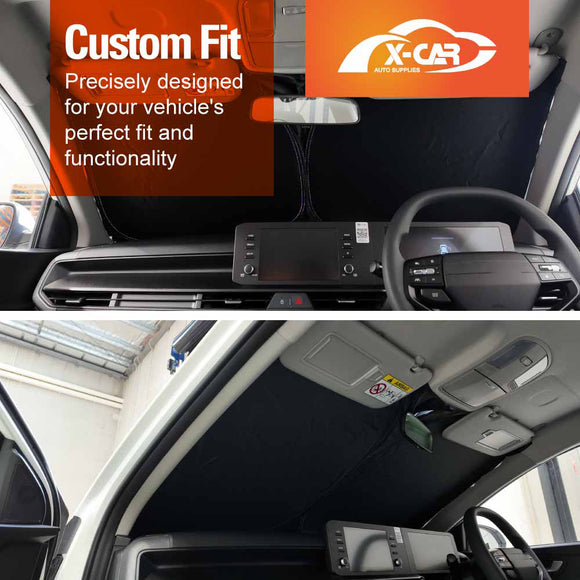 WindScreen Sun Shade for Kia Stonic 2020-Onwards Blocks UV Rays Foldable Custom Wind Screen Sun Visor Protector