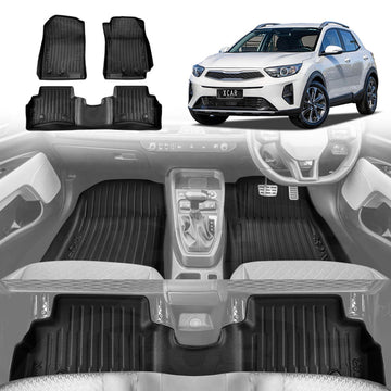 3D Floor Mats for Kia Stonic 2020-2025 All-Weather Car Liners