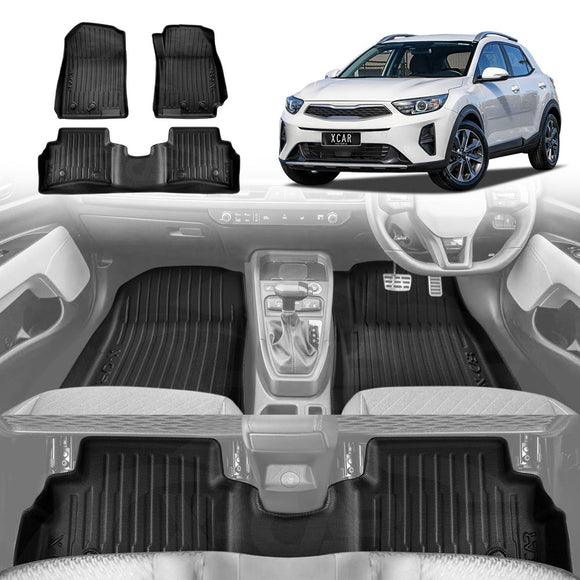3D Floor Mats for Kia Stonic 2020-2025 All-Weather Car Liners