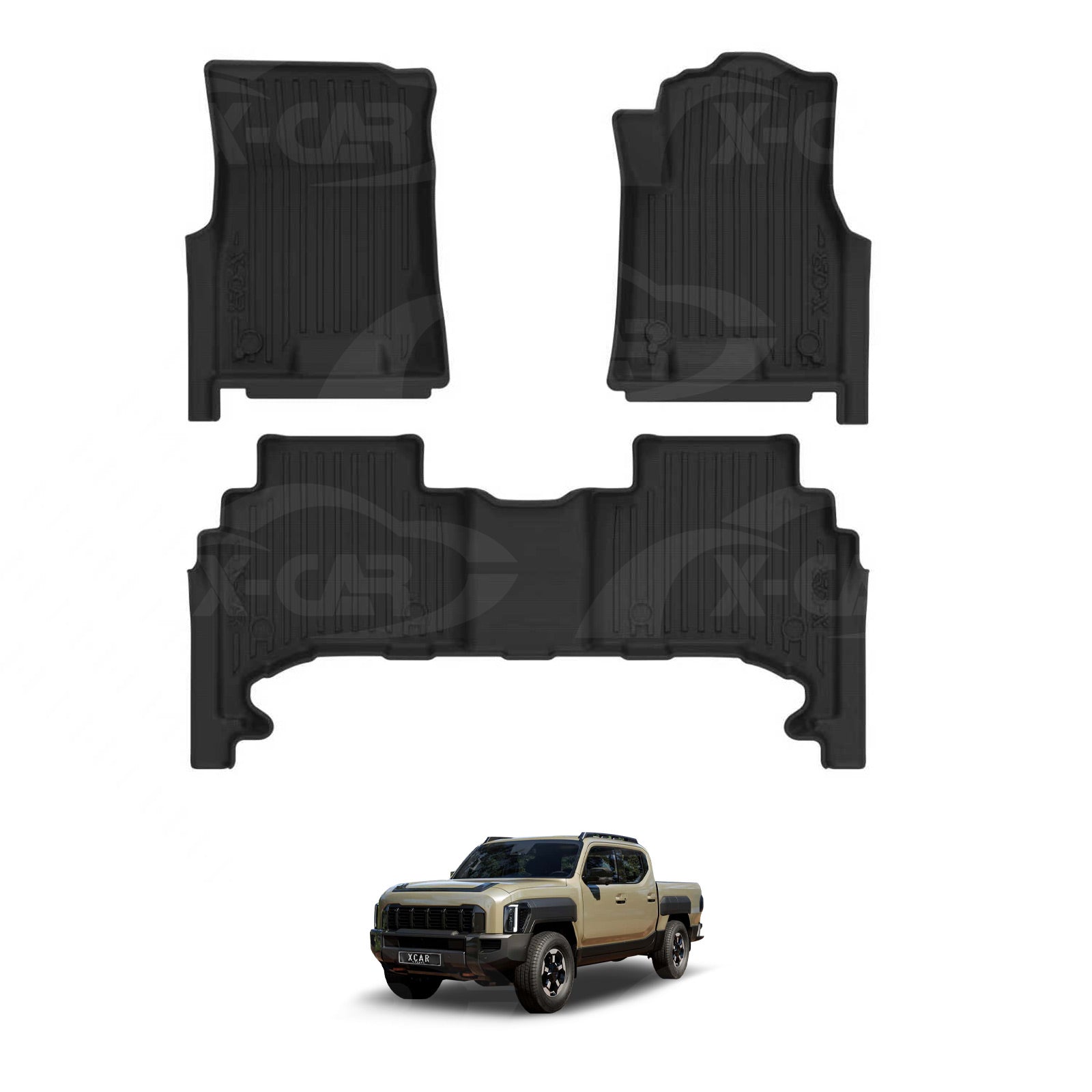 [Pre-order] 3D Floor Mats for Kia Tasman 2025-Onwards All-Weather Car Liners