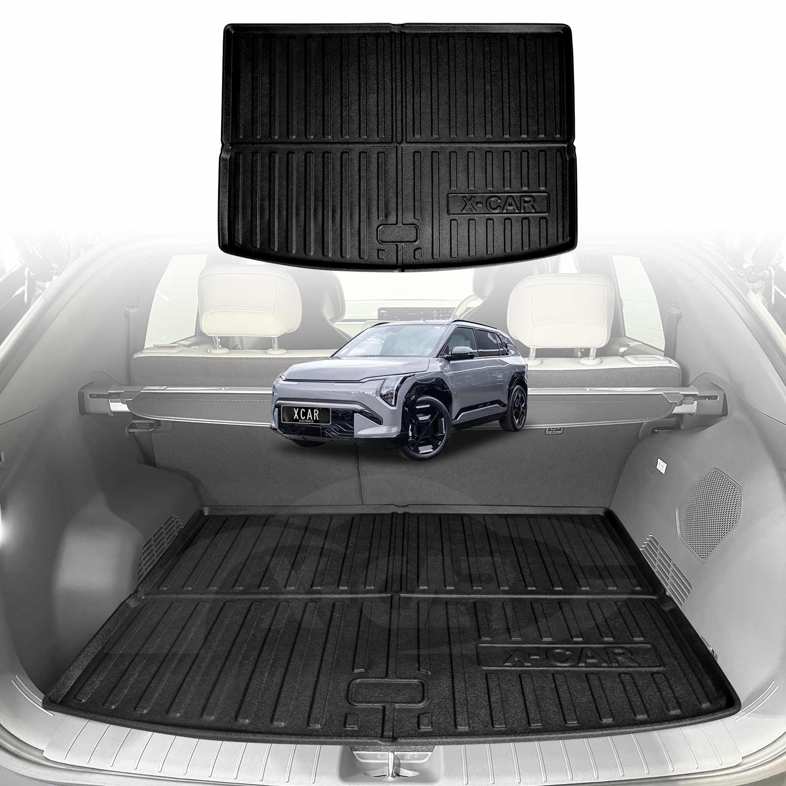 Lederen Auto Kofferbakmatten, Voor KIA EV3 (2024-2025) Antislip Waterdichte Kofferbeschermer Hoes Interieur Accessoires,C Black Beige Lederen Auto Kofferbakmatten, Voor KIA EV3 (2024-2025) Antislip Waterdichte Kofferbeschermer Hoes Interieur Accessoires,C Black Beige