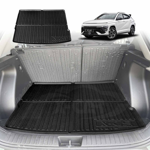 Boot Liner / Back Seat Protectors for Hyundai Kona 2023-Onwards Trunk Cargo Mat Luggage Tray