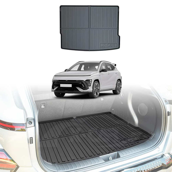 Boot Liner / Back Seat Protectors for Hyundai Kona 2023-2025 Trunk Cargo Mat Luggage Tray