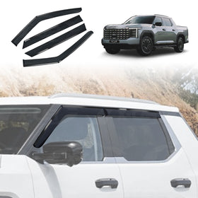X-CAR weather shields for LDV Terron 9 Dual Cab 2025-Onwards, custom-fit window visors designed to reduce wind noise, improve airflow and protect against rain while driving.