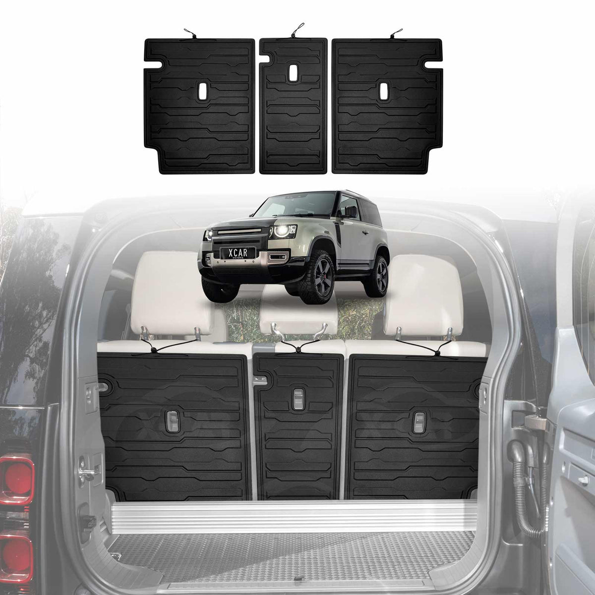 Land Rover Boot Defender Box Boot Liner/Back Seat Protector for Land Rover Defender 90 2021-Onwards ...
