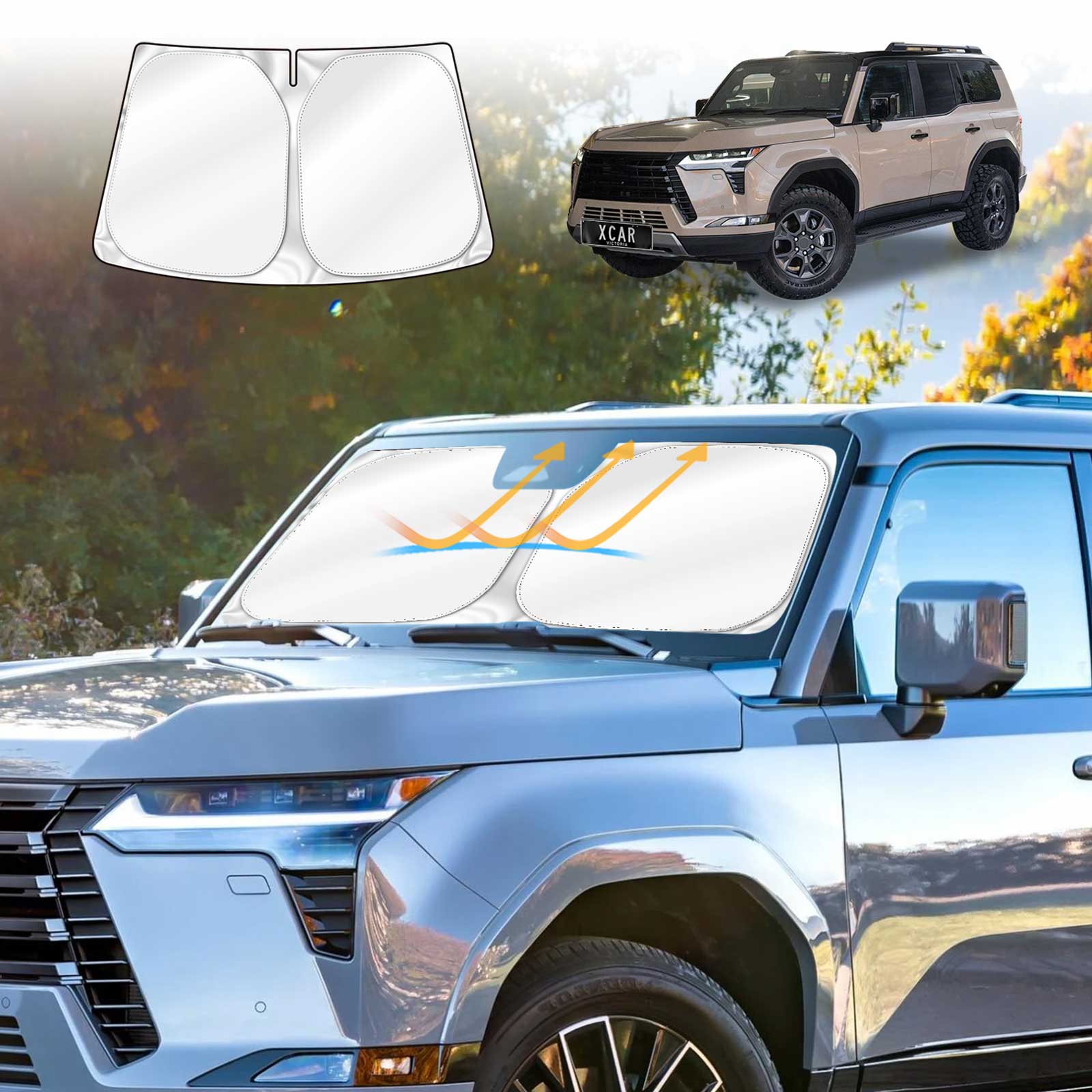 WindScreen Sun Shade for Lexus GX 550 GX550 2024-Onwards Wind Screen Sun Visor Protector