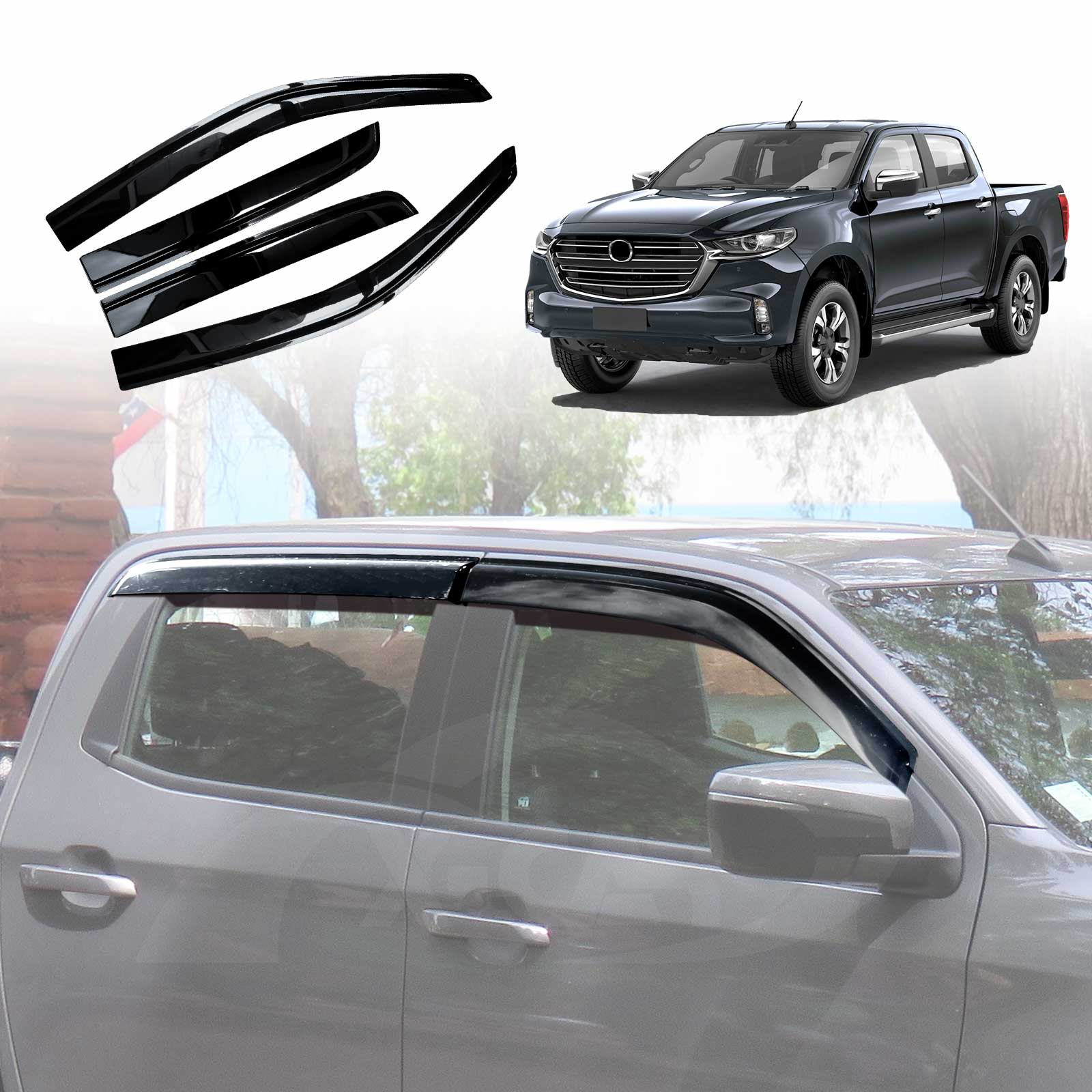 WEATHERSHIELD WEATHER SHIELDS Window Visor For Mazda BT50 BT-50 UN - Foto 13