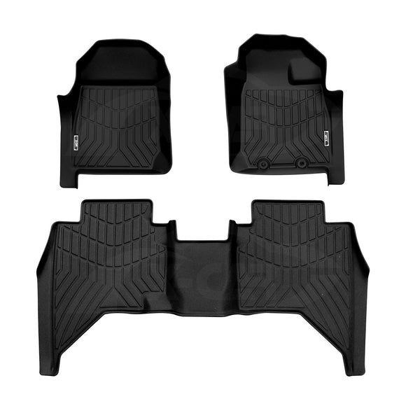 3D Car Mats for Mazda BT-50 BT50 Dual Cab 2020-Onwards TF Series All-Weather Floor Liners