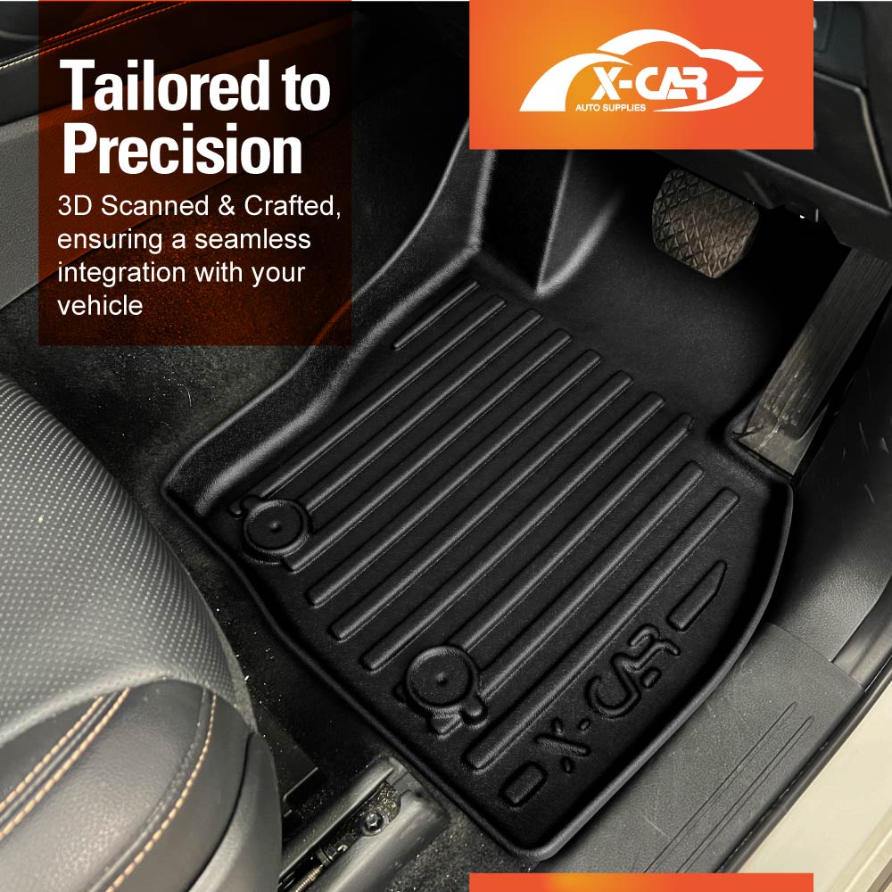 Mazda CX-90 All-Weather Rear Floor Mats (2024) - OEM Black Set