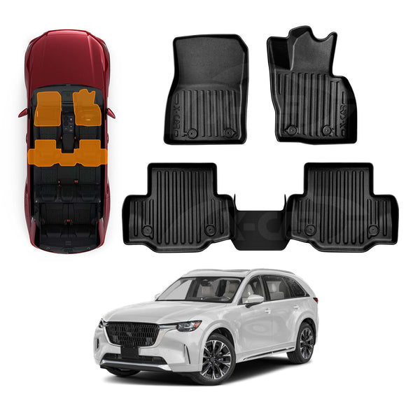 3D Floor Mats for Mazda CX-90 CX90 2023-Onwards All-Weather Liners