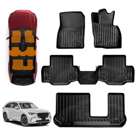 3D Floor Mats for Mazda CX-90 CX90 2023-Onwards All-Weather Liners