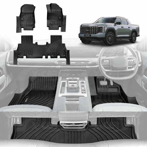 3D Floor Mats for MG MGU9 Dual Cab 2025-Onwards All Weather Car Liners