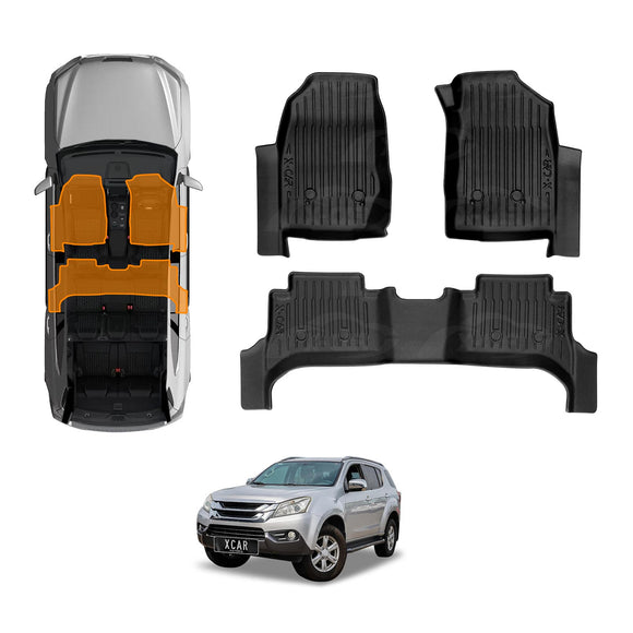 3D Floor Mats for Isuzu MU-X MUX 2013-2021 All-Weather Liners
