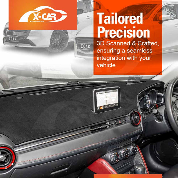 Dash Mat for Mazda 2 DJ/DL Series Hatch & Sedan With HUD 2014-Onwards Non-Slip Microfiber Pad Cover