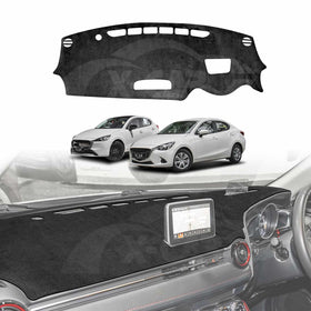 Dash Mat for Mazda 2 DJ/DL Series Hatch & Sedan With HUD 2014-Onwards Non-Slip Microfiber Pad Cover