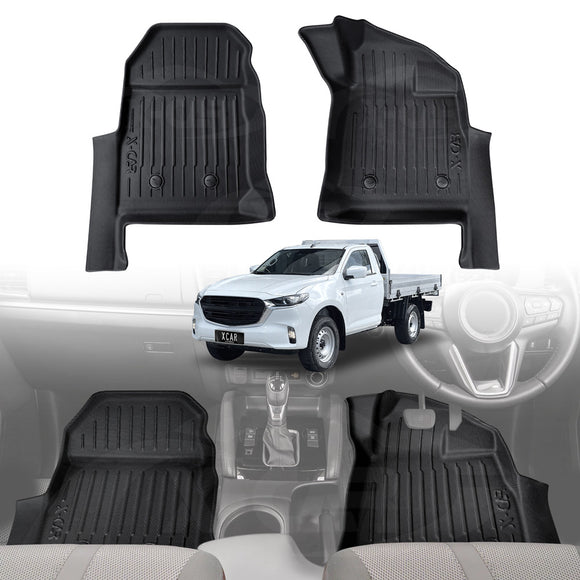 3D Car Mats for Mazda BT-50 BT50 Single Cab 2020-Onwards TF Series All-Weather Floor Liners