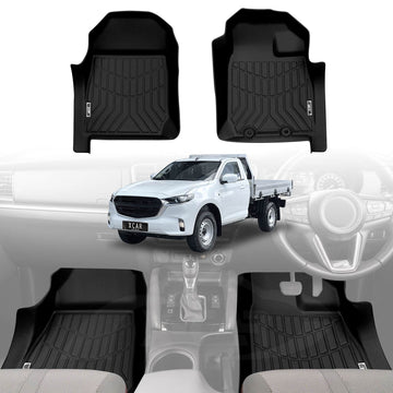 3D Car Mats for Mazda BT-50 BT50 Single Cab 2020-Onwards TF Series All-Weather Floor Liners