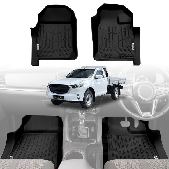 3D Car Mats for Mazda BT-50 BT50 Single Cab 2020-Onwards TF Series All-Weather Floor Liners
