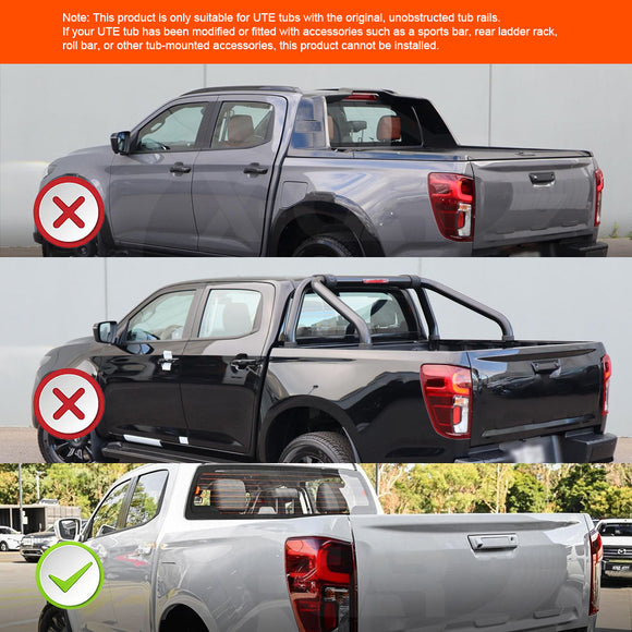 Soft Tonneau Cover for Mazda BT-50 BT50 Dual Cab TF Series 2020-Onwards Tri-Fold Ute Tub Bed