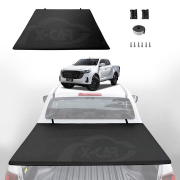 Soft Tonneau Cover for Mazda BT-50 BT50 Dual Cab TF Series 2020-Onwards Tri-Fold Ute Tub Bed