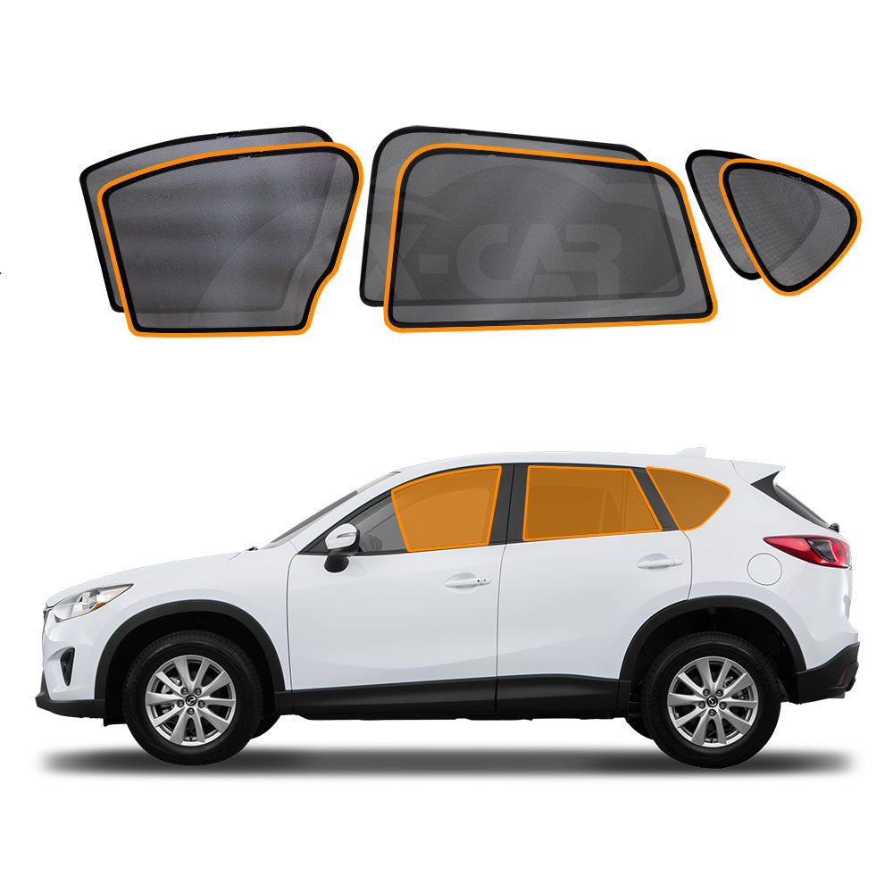 SNAPSHADES Port Window Shades For Mazda CX-5 1st Gen (KE; 2012-2017) - Magnetic Snap-On, 84.6% UV Protection, ARPANSA Tested