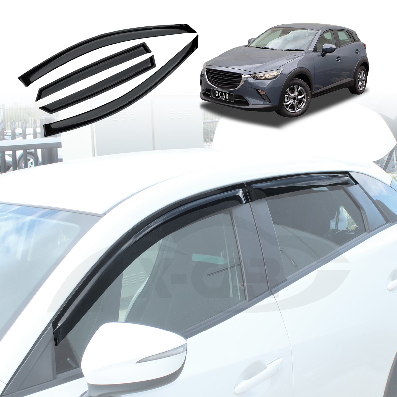 WeatherShields for Mazda CX-3 2015-2025 Car Weather Shields Wind Deflectors Sun Visors