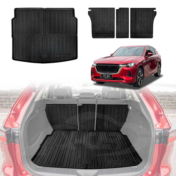 Boot Liner / Back Seat Protector for Mazda CX-60 CX60 2023-2025 All-Weather Trunk Cargo Mat