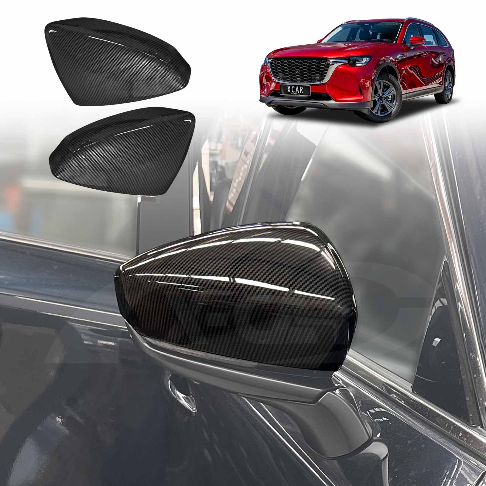 Rear View Mirror Trim Cover for Mazda CX-80 CX80 2024-2025 Exterior Accessories