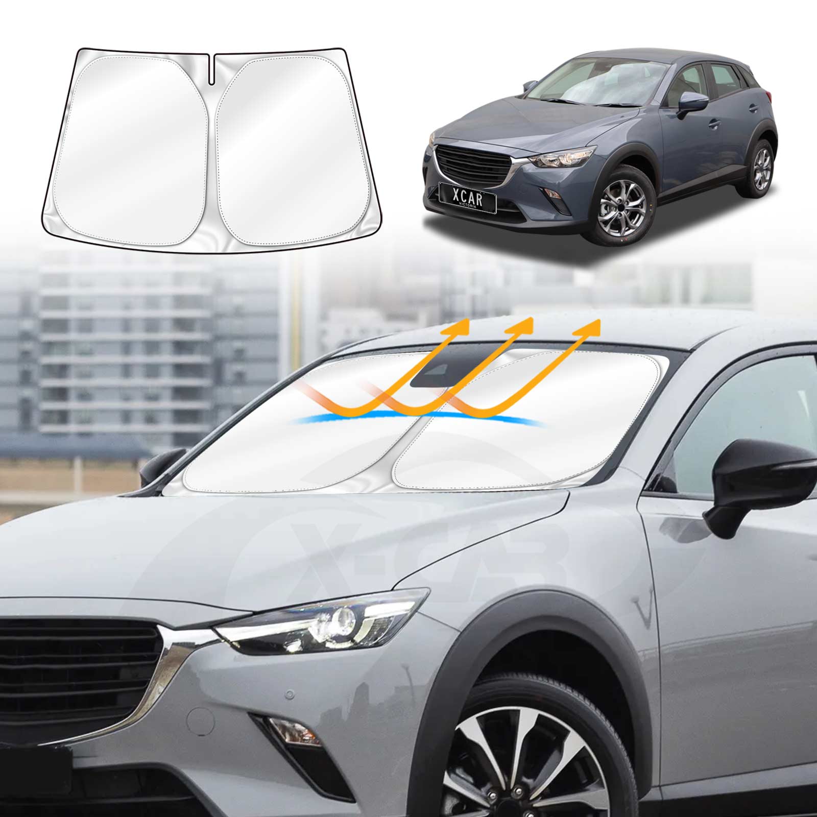 WindScreen Sun Shade for Mazda CX-3 CX3 2015-2025 Wind Screen Sun Visor Protector