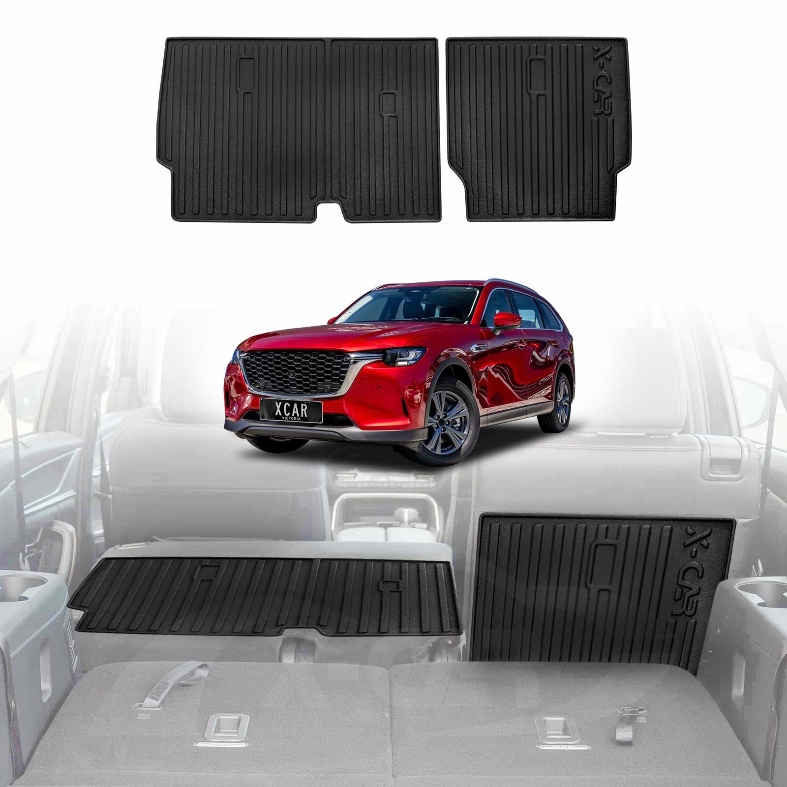 Boot Liner / Back Seat Protector for Mazda CX-80 CX80 2024-Onwards All-Weather Car Mats - 0
