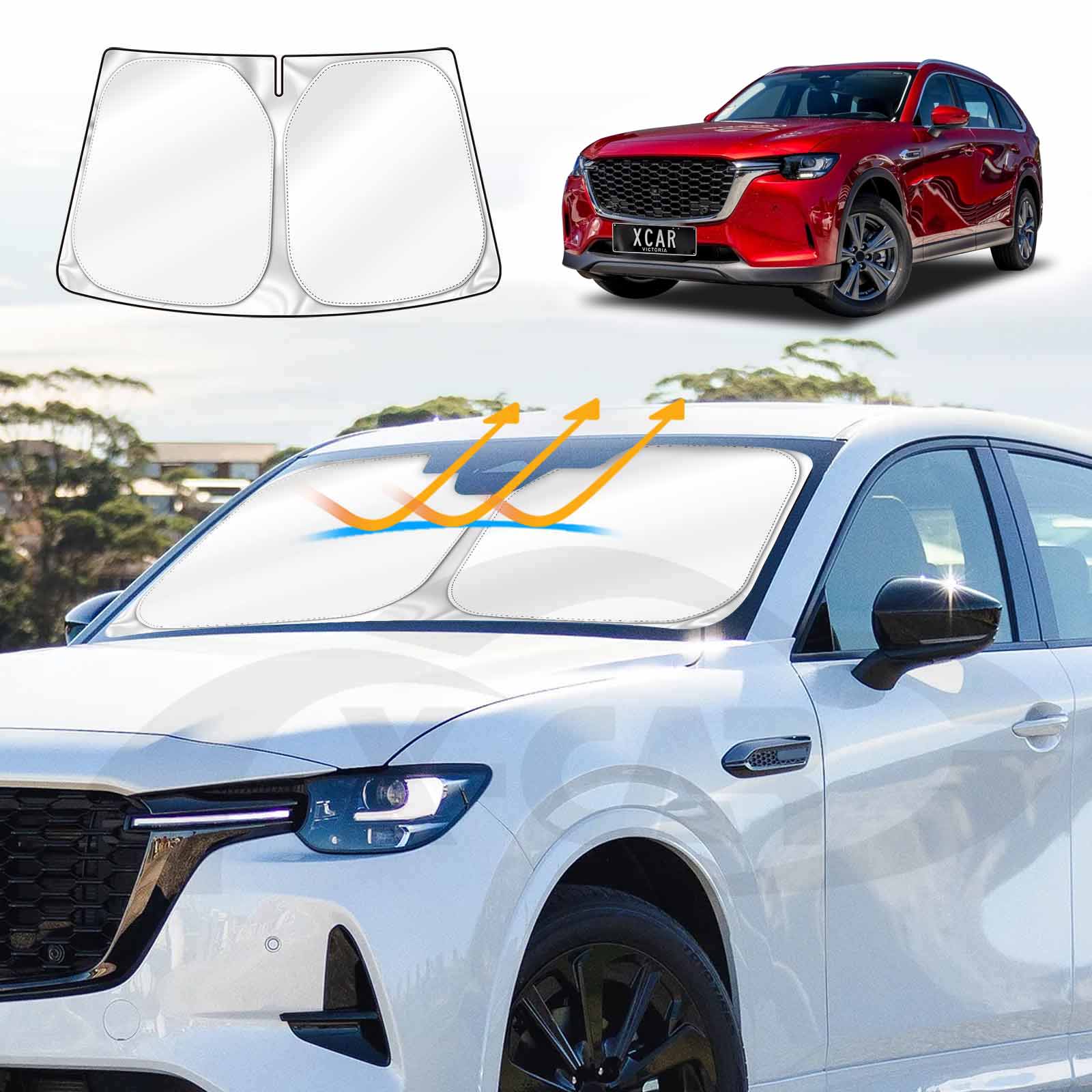 WindScreen Sun Shade for Mazda CX-80 CX80 2024-2025 WindShield Blind