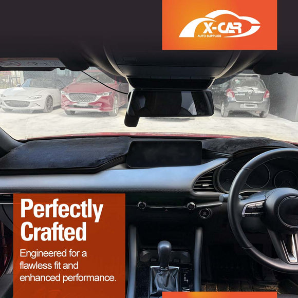 Dash Mat for Mazda 3 BP Series Hatch Sedan 2019-Onwards Non-Slip Microfiber Pad Cover