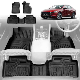 3D Floor Mats for Mazda 3 BP Series Hatch Sedan 2019-Onwards All-Weather Car Liners
