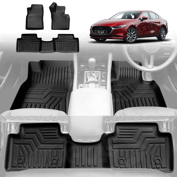 3D Floor Mats for Mazda 3 BP Series Hatch Sedan 2019-2025 All-Weather Car Liners