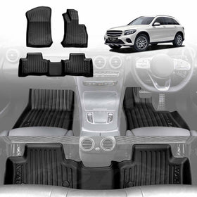 3D Floor Mats for Mercedes-Benz GLC Class 2015-2022 All-Weather Car Liners