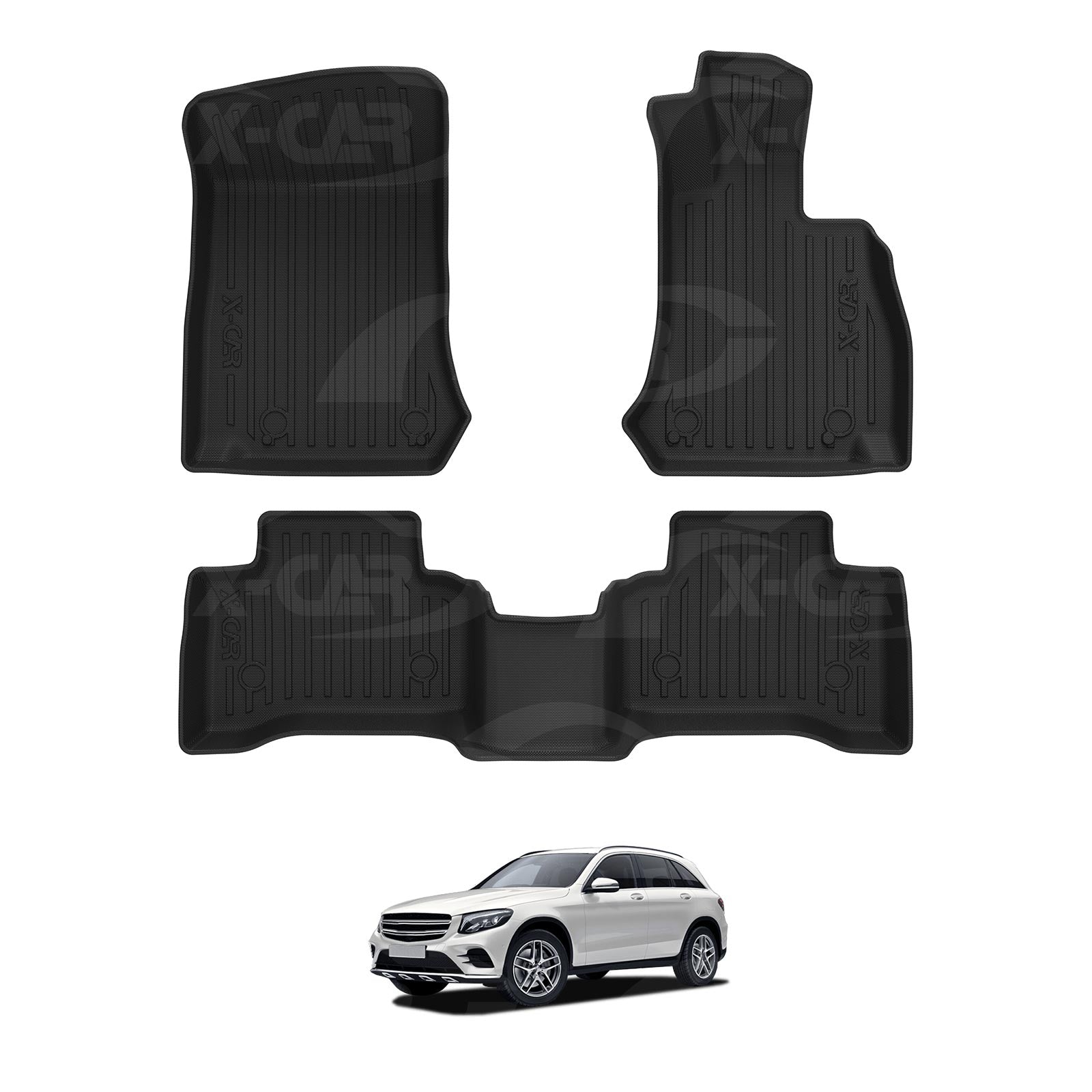 [Pre-order] 3D Floor Mats for Mercedes-Benz GLC Class 2015-2022 All-Weather Car Liners