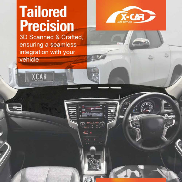 Dash Mat for Mitsubishi Triton MQ MR Dual Cab 2015-2024 Non-Slip Dashboard Pad Cover