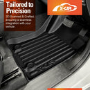 X-CAR 3D Floor Mats for Mitsubishi Triton MV Single & Club Cab 2024-Onwards in stalled in a Triton driver foot well.