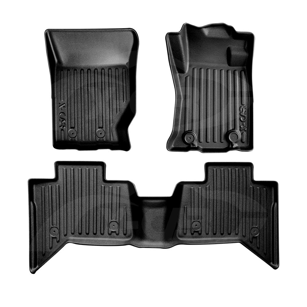3D Floor Mats for Mitsubishi Triton MV Double Cab 2024-2025 All-Weather Liners