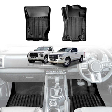 X-CAR 3D Floor Mats for Mitsubishi Triton MV Single & Club Cab 2024-Onwards in stalled in a Triton.