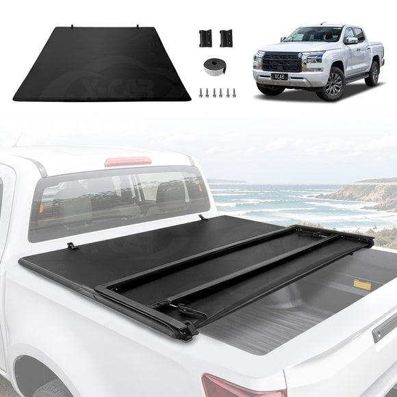Soft Tonneau Cover for Mitsubishi Triton MV Double Cab 2024-Onwards Tri-Fold Ute Tub Bed