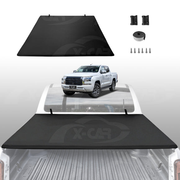 Soft Tonneau Cover for Mitsubishi Triton MV Double Cab 2024-Onwards Tri-Fold Ute Tub Bed