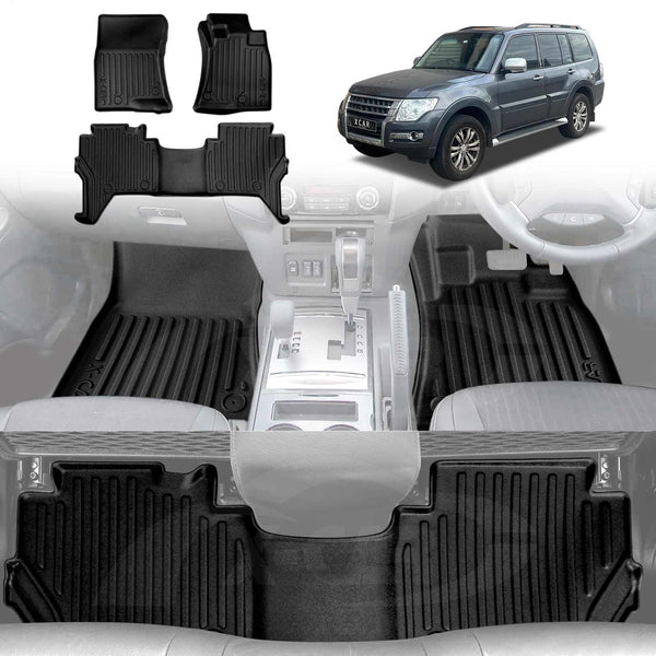 3D Floor Mats for Mitsubishi Pajero 2006-2022 All-Weather Liners