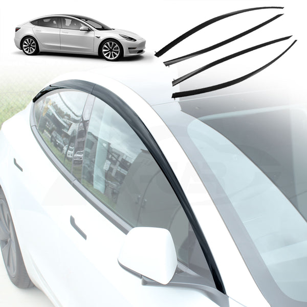 WeatherShields For Tesla Model 3 2017-2023 Car Weather Shields Wind Deflectors Sun Visors