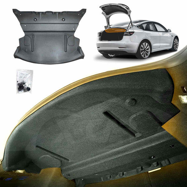 Rear Trunk Soundproof Cotton Mat Cover for Tesla Model 3 2017-2023